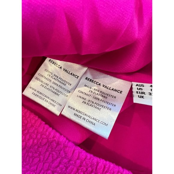 REBECCA VALLANCE Cecily Off the Shoulder pink mini dress size 0 - Picture 10 of 11